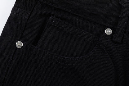 CHROME HEARTS BLUE CROSS PATCH JEANS BLACK - netstar®