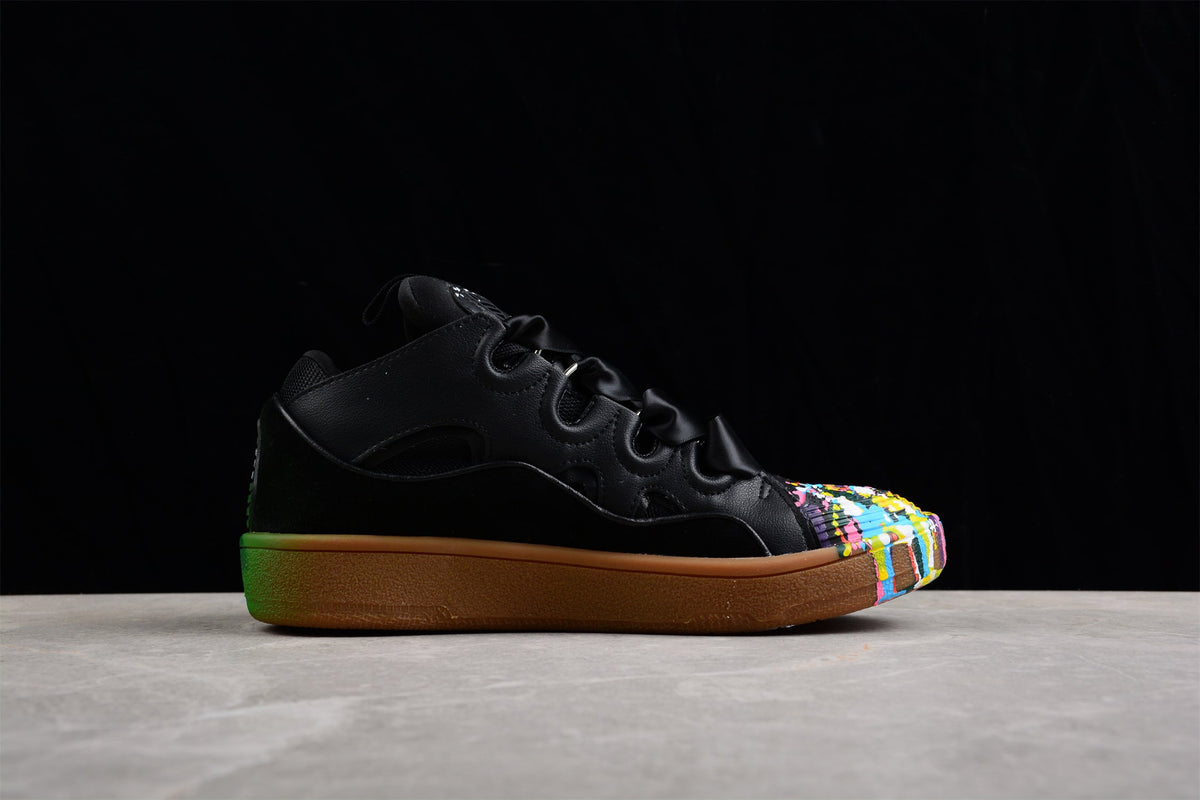 Black Multicolor Low Top Sneakers