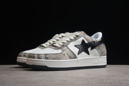 BAPE STA Low-Top Sneakers with Snakeskin Pattern