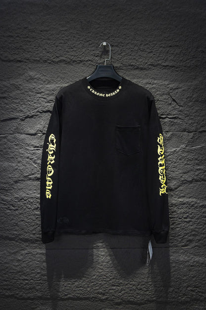 CHROME HEARTS YELLOW COLLAR LONGSLEEVE BLACK - netstar®