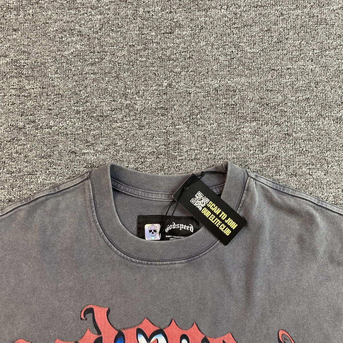 GODSPEED E PLURIBUS UNUM T-SHIRT WASHED GREY - netstar®