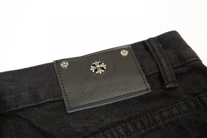 CHROME HEARTS BLACK CROSS PATCH JEANS BLACK - netstar®