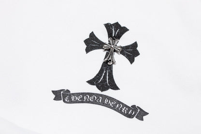 CHROME HEARTS BLACK CROSS SWEATSHIRT WHITE - netstar®