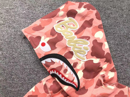 BAPE X BARBIE DOT CAMO SHARK FULL ZIP HOODIE PINK - netstar®