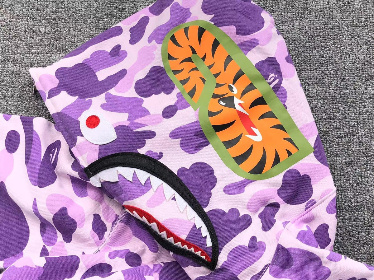 BAPE COLOR CAMO FULL ZIP HOODIE PURPLE - netstar®