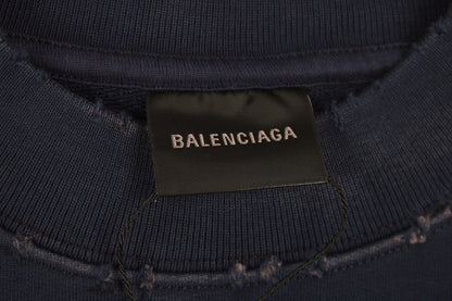 Balenciaga Navy Blue Crewneck
