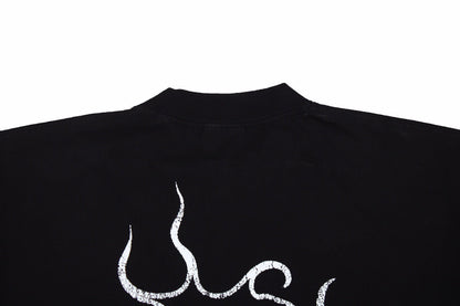 Balenciaga T-shirt with Gothic Flame Logo