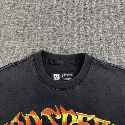 GODSPEED VICTORY TOAST T-SHIRT WASHED BLACK - netstar®