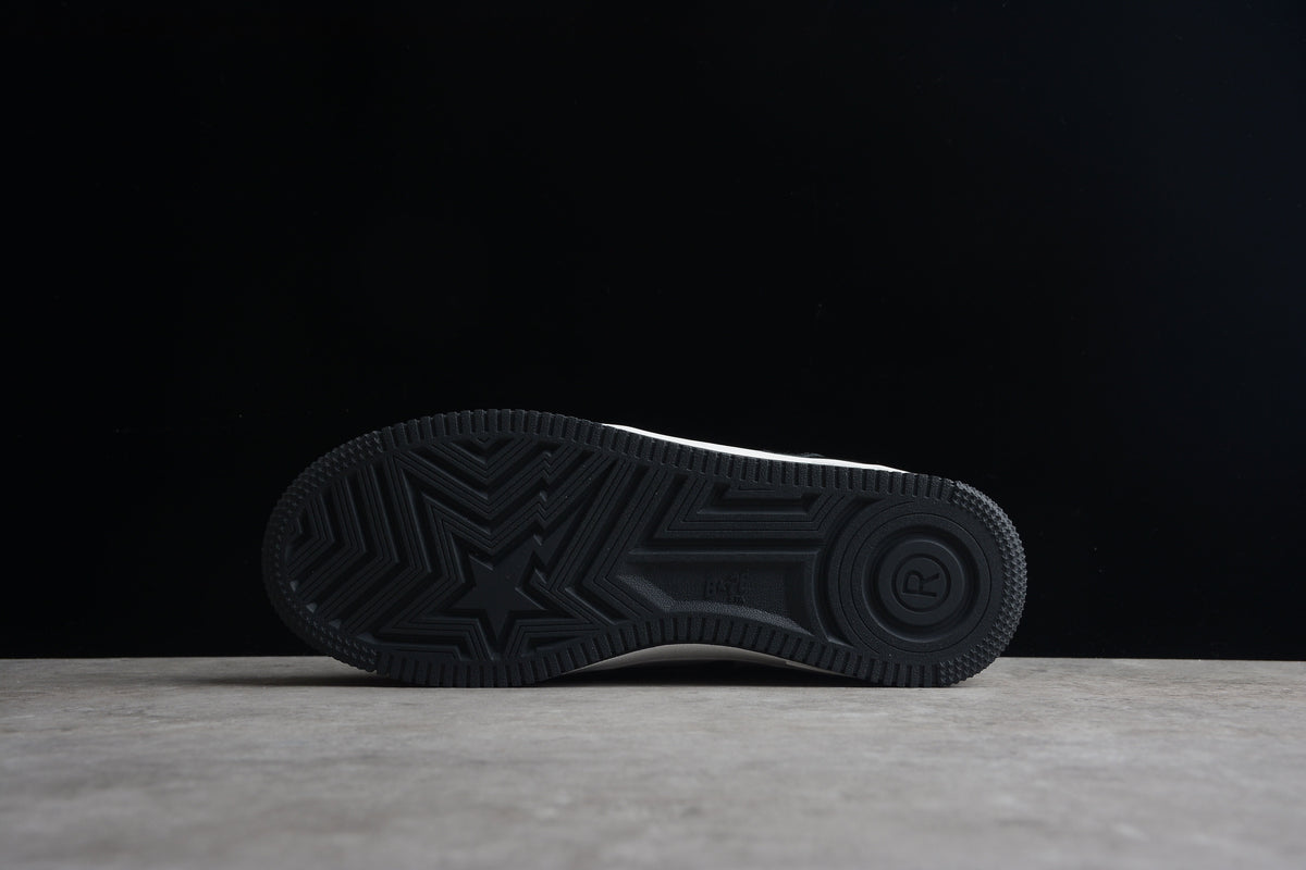 BAPE STA Low-Top Sneakers in Black and White