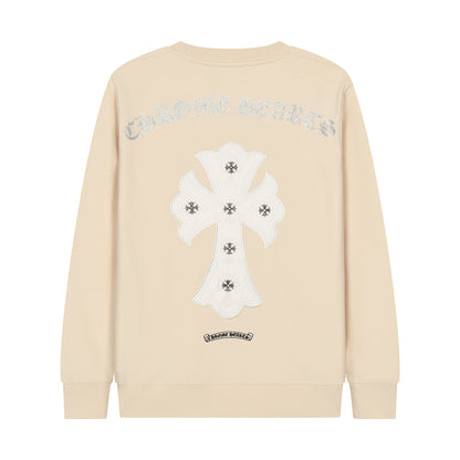 CHROME HEARTS WHITE CROSS PATCH SWEATSHIRT BEIGE - netstar®