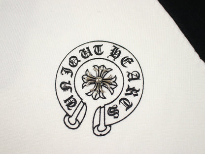 CHROME HEARTS HORSE SHOE LOGO LONGSLEEVE WHITE BLACK - netstar®