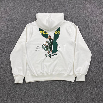 AMIRI PLAYBOY LOGO HOODIE WHITE GREEN - netstar®
