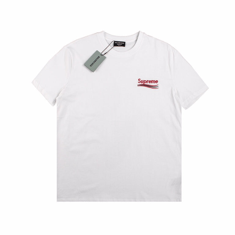 BALENCIAGA x SUPREME RED S T-SHIRT WHITE