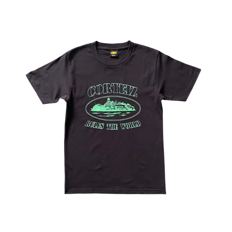 CORTEIZ OG ALCATRAZ TEE BLACK GREEN