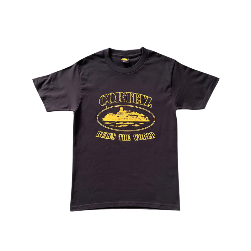 CORTEIZ OG ALCATRAZ TEE BLACK YELLOW