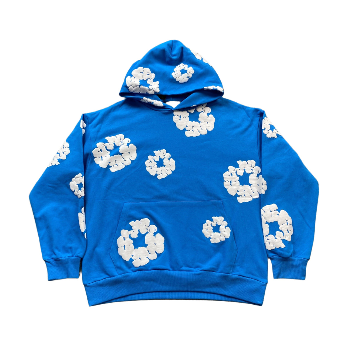 DENIM TEARS COTTON WREATH HOODIE AZURE BLUE