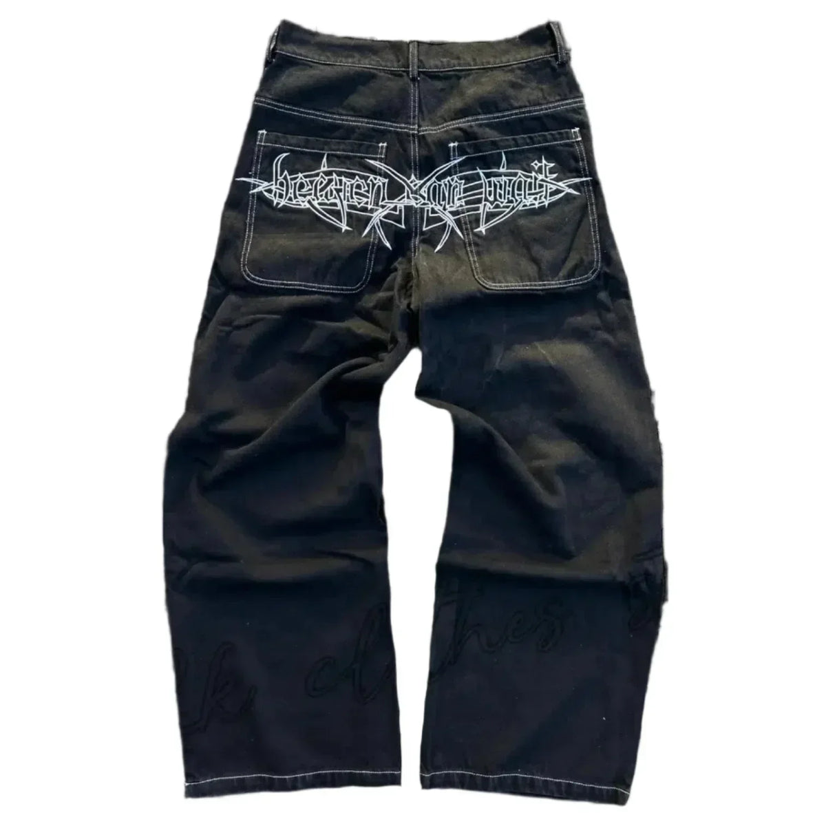 Y2K Embroidered Baggy Jeans - netstar®