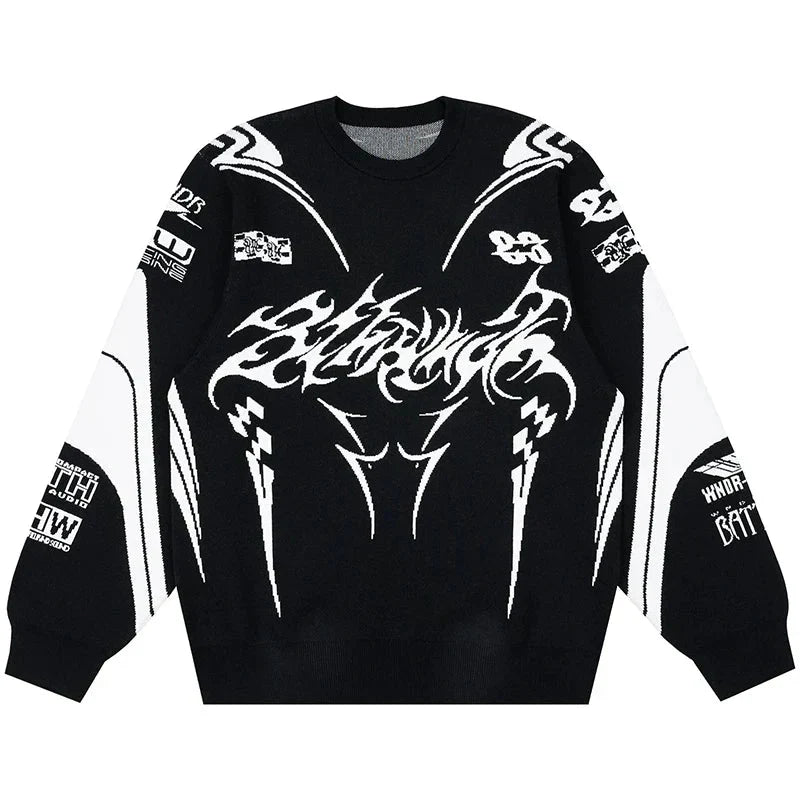 Moto Gothic Knitted Sweatshirt - netstar®