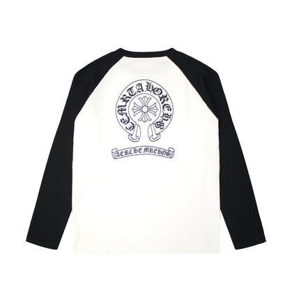 CHROME HEARTS HORSE SHOE LOGO LONGSLEEVE WHITE BLACK - netstar®