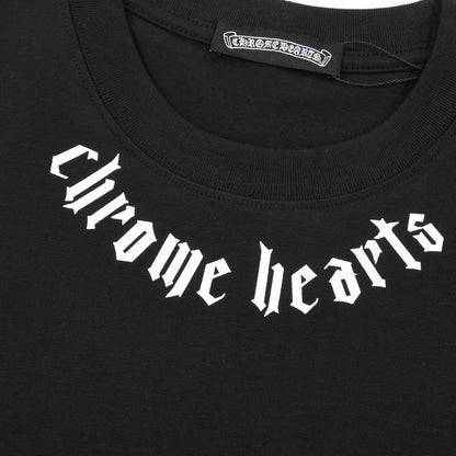 CHROME HEARTS LOGO COLLAR T-SHIRT BLACK - netstar®