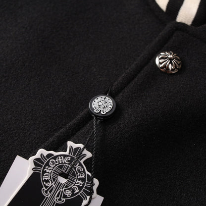 CHROME HEARTS HORSE SHOE LOGO VARSITY JACKET BLACK - netstar®