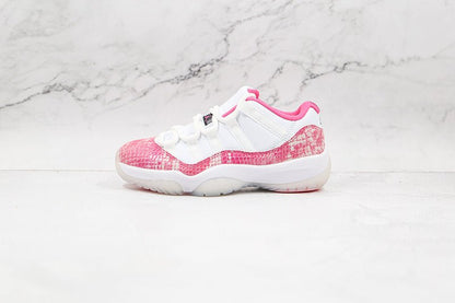 AIR JORDAN 11 RETRO LOW PINK SNAKESKIN WHITE/WATERMELON/BLACK