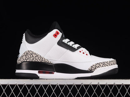 AIR JORDAN 3 RETRO WHITE/BLACK-CMNT GRY-INFRRD 23