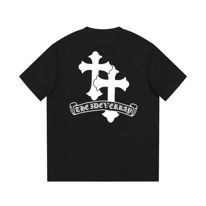CHROME HEARTS WHITE DOUBLE CROSS T-SHIRT BLACK - netstar®