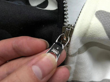 BAPE CITY CAMO HALF SHARK FULL ZIP HOODIE WHITE/BLACK - netstar®