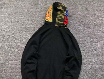 BAPE SHARK FULL ZIP HOODIE BLACK - netstar®