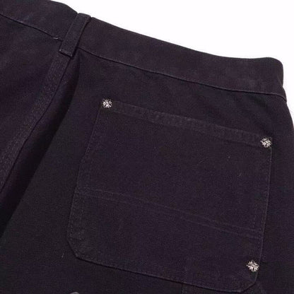 CHROME HEARTS BLACK DOUBLE KNEE CARPENTER JEANS - netstar®