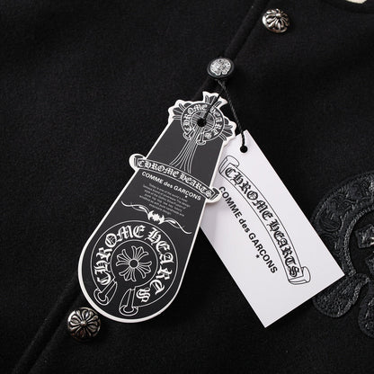 CHROME HEARTS HORSE SHOE LOGO VARSITY JACKET BLACK - netstar®