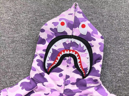 BAPE COLOR CAMO FULL ZIP HOODIE PURPLE - netstar®