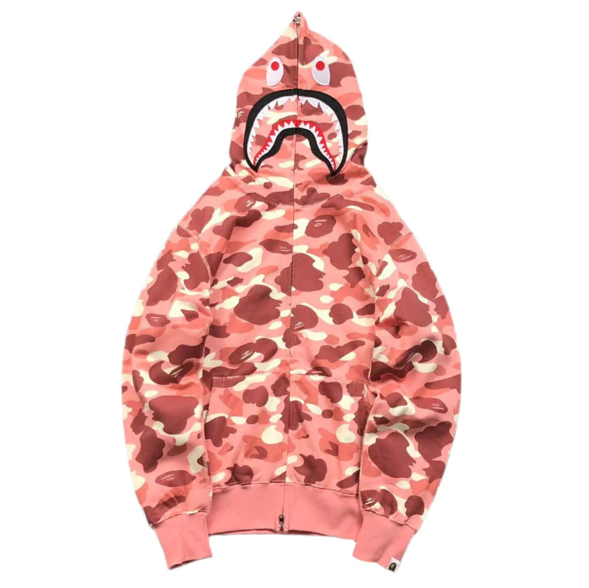 BAPE X BARBIE DOT CAMO SHARK FULL ZIP HOODIE PINK - netstar®