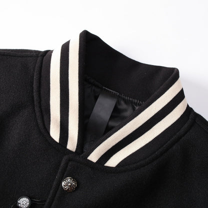 CHROME HEARTS HORSE SHOE LOGO VARSITY JACKET BLACK - netstar®
