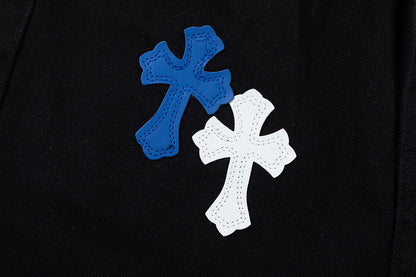 CHROME HEARTS BLUE CROSS PATCH JEANS BLACK - netstar®