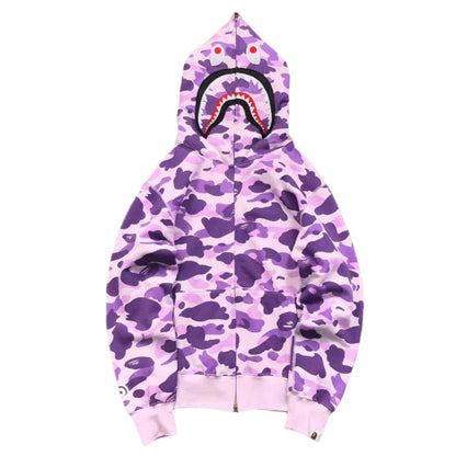 BAPE COLOR CAMO FULL ZIP HOODIE PURPLE - netstar®