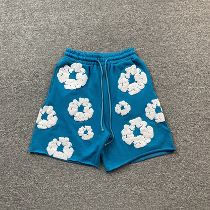 DENIM TEARS COTTON WREATH SHORTS CERULEAN - netstar