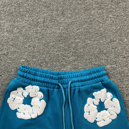 DENIM TEARS COTTON WREATH SHORTS CERULEAN - netstar