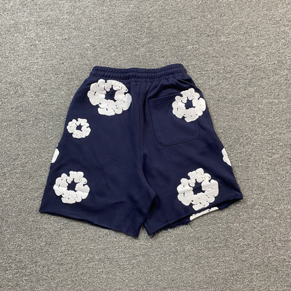 DENIM TEARS COTTON WREATH SHORTS NAVY - netstar