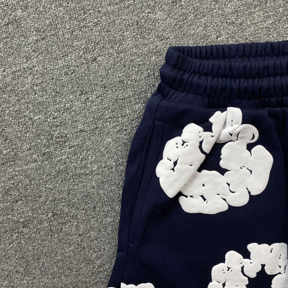 DENIM TEARS COTTON WREATH SHORTS NAVY - netstar