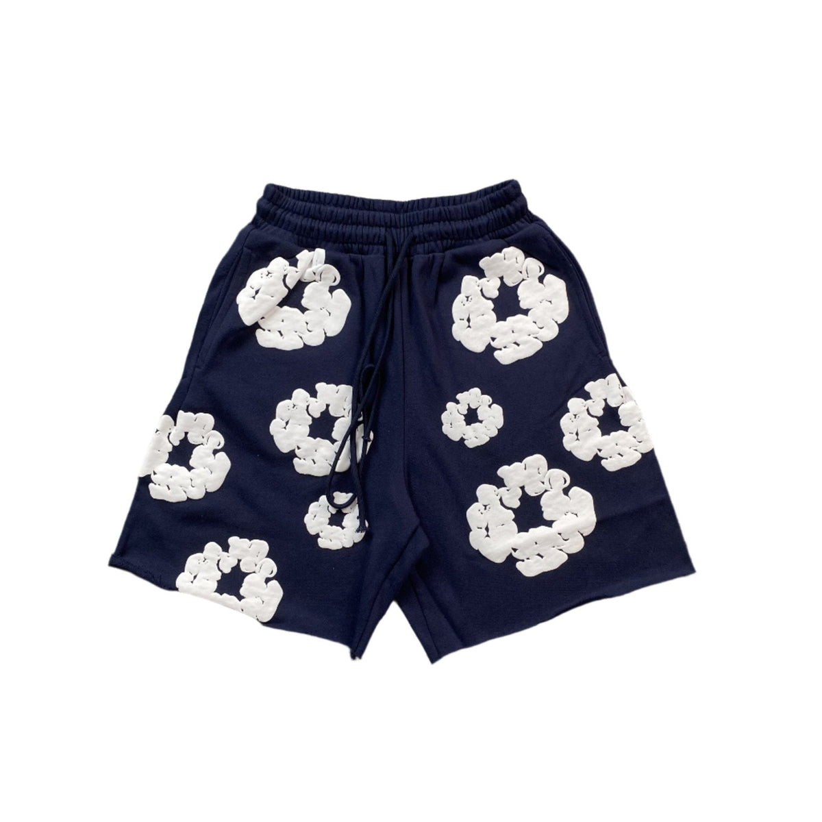 DENIM TEARS COTTON WREATH SHORTS NAVY - netstar