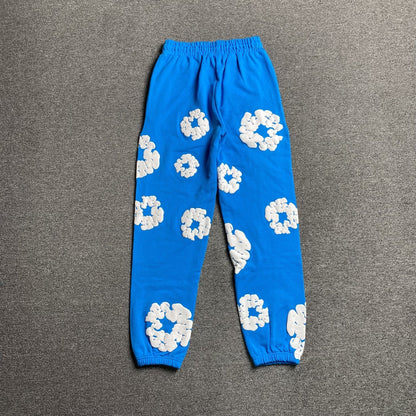 DENIM TEARS COTTON WREATH SWEATPANTS AZURE BLUE - netstar