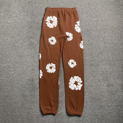 DENIM TEARS COTTON WREATH SWEATPANTS BROWN - netstar