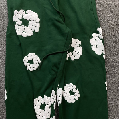 DENIM TEARS COTTON WREATH SWEATPANTS DARK GREEN - netstar