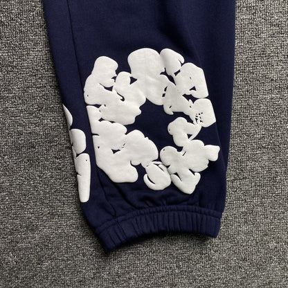 DENIM TEARS COTTON WREATH SWEATPANTS NAVY - netstar