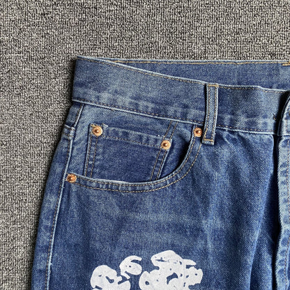 DENIM TEARS x LEVI'S COTTON WREATH JEANS BLUE - netstar
