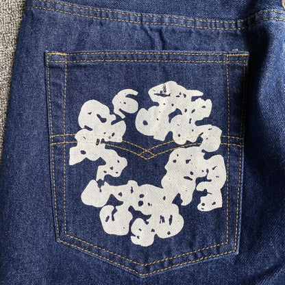 DENIM TEARS x LEVI'S COTTON WREATH JEANS DARK BLUE - netstar
