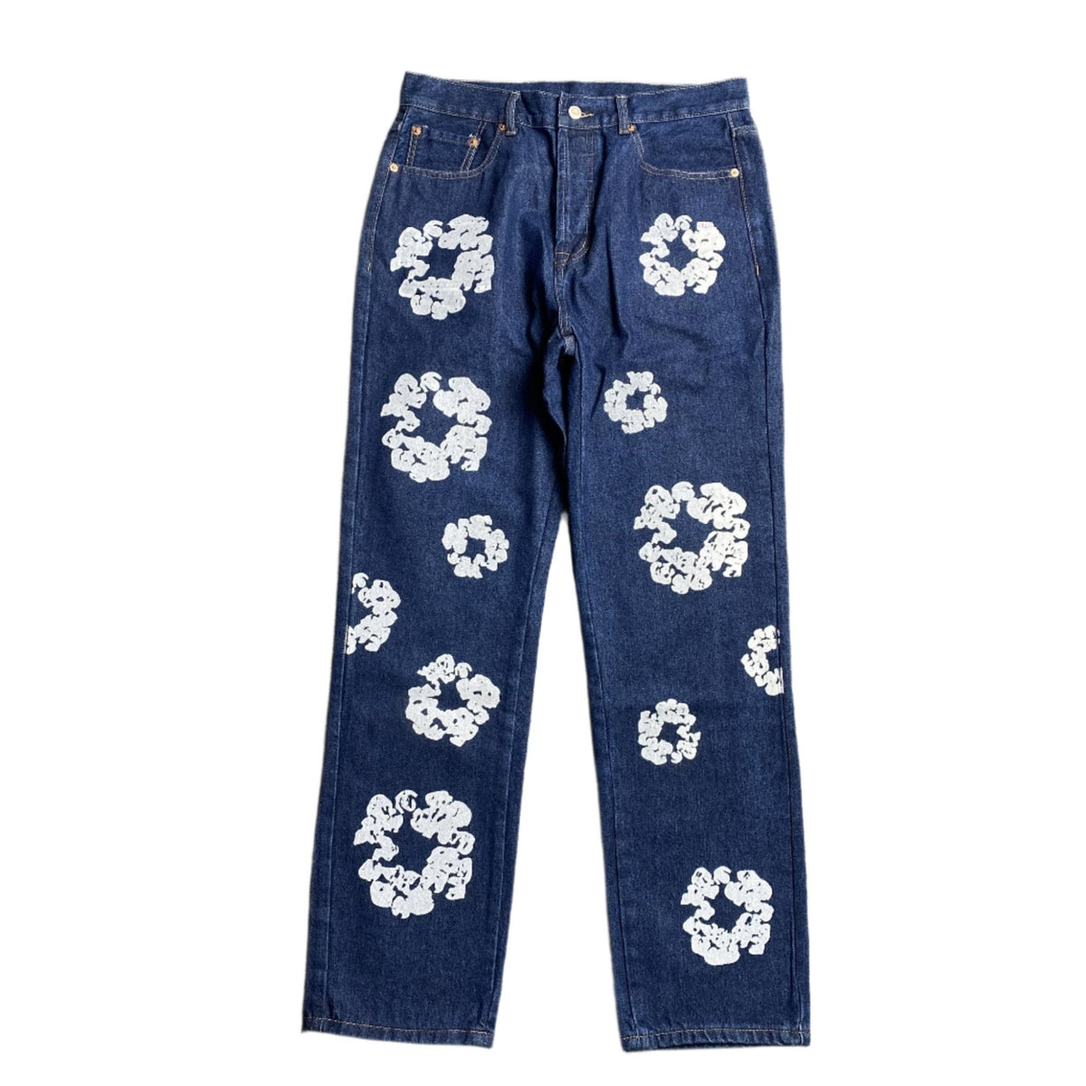 DENIM TEARS x LEVI'S COTTON WREATH JEANS DARK BLUE - netstar