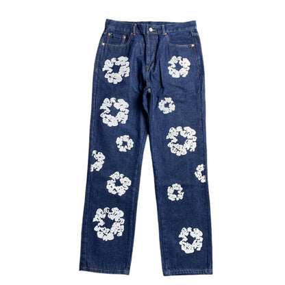 DENIM TEARS x LEVI'S COTTON WREATH JEANS DARK BLUE - netstar